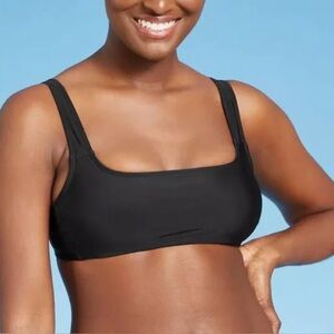 Black bikini top with removable padding